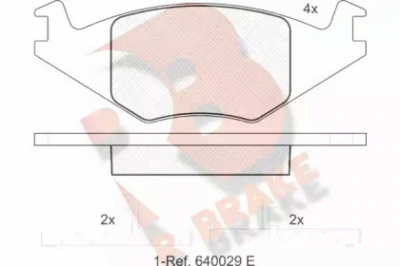 R BRAKE rb0461 -  Комплект тормозных колодок, дисковый тормоз